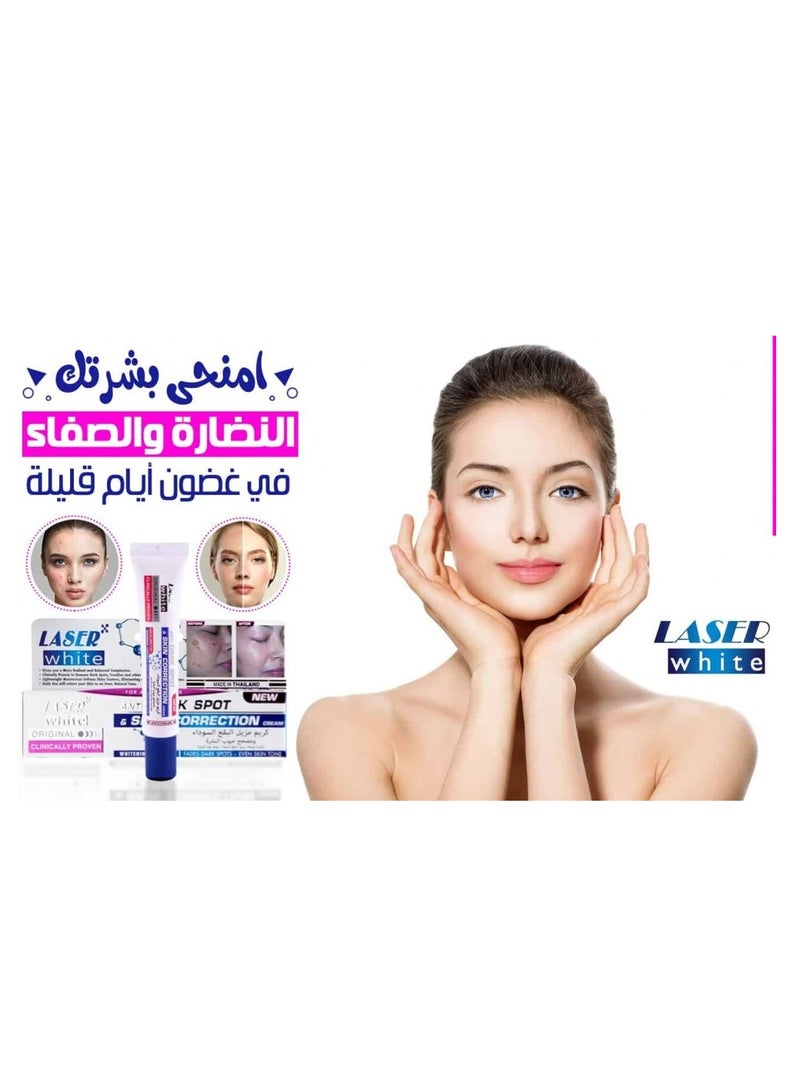 laser white Moisturizing Cream Dark Spot Remover And Corrector Of Skin Defects White 30grams - Image 3